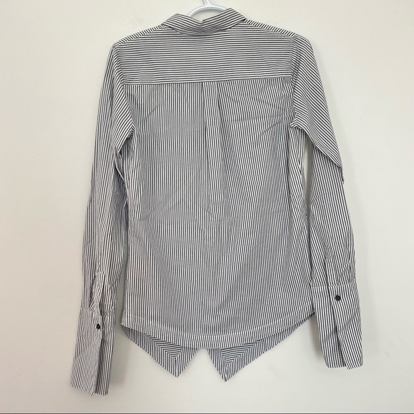 SCOTCH & SODA Asymmetric Striped Shirt Snap Buttons Small - Picture 2 of 8